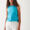 PATRICK ASSARAF Sublime Reactive Pima Cotton Stretch Boyfriend Tank | Women T-Shirts