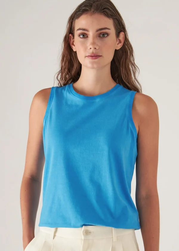 PATRICK ASSARAF Sublime Reactive Pima Cotton Stretch Boyfriend Tank | Women T-Shirts