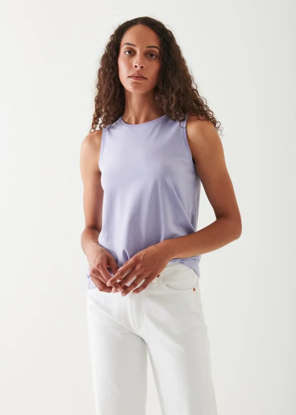 PATRICK ASSARAF Sublime Reactive Pima Cotton Stretch Boyfriend Tank | Women T-Shirts