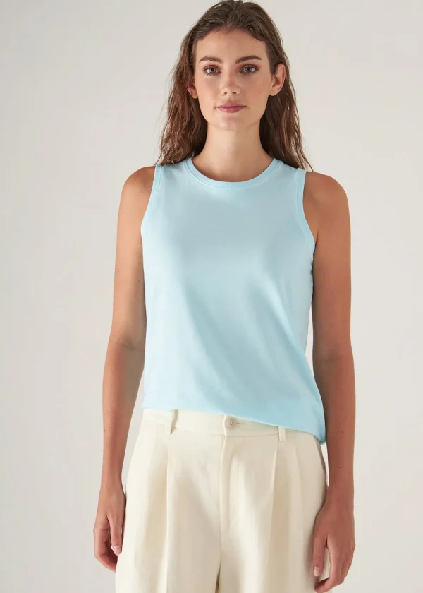 PATRICK ASSARAF Sublime Reactive Pima Cotton Stretch Boyfriend Tank | Women T-Shirts