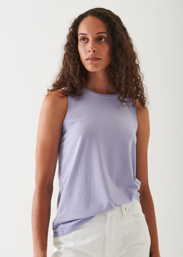 PATRICK ASSARAF Sublime Reactive Pima Cotton Stretch Boyfriend Tank | Women T-Shirts