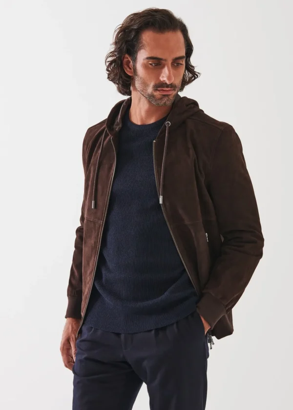 PATRICK ASSARAF Suede Full Zip Jacket | Men Outerwear