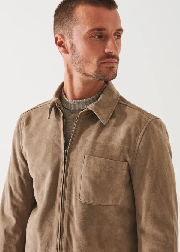 PATRICK ASSARAF Suede Shirt Jacket | Men Outerwear