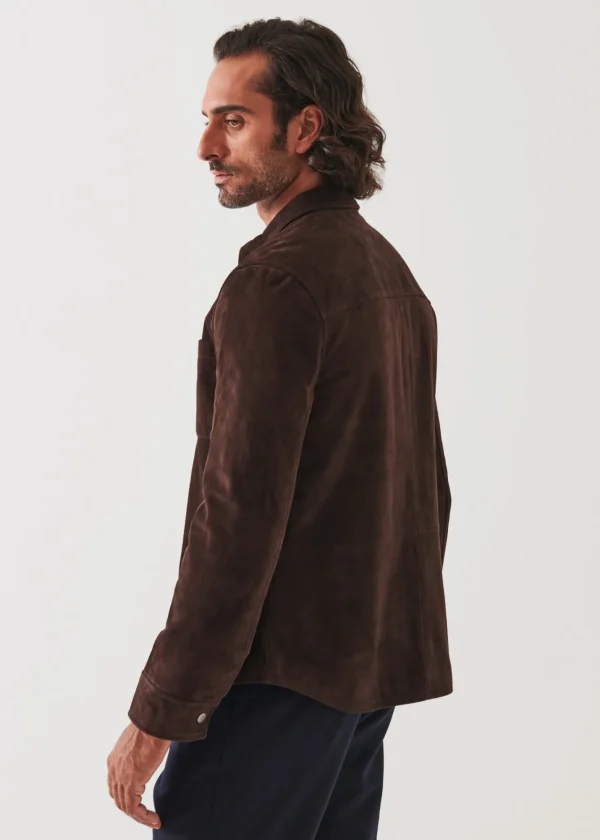 PATRICK ASSARAF Suede Shirt Jacket | Men Outerwear