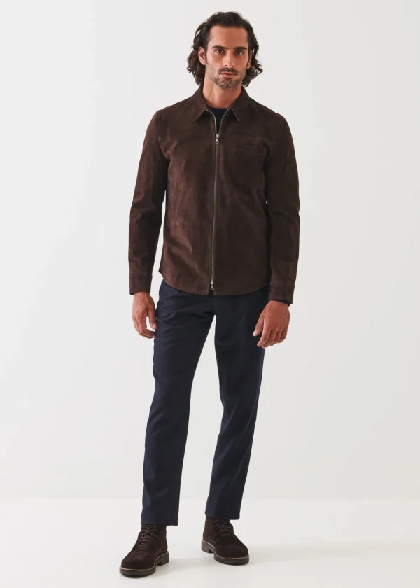 PATRICK ASSARAF Suede Shirt Jacket | Men Outerwear