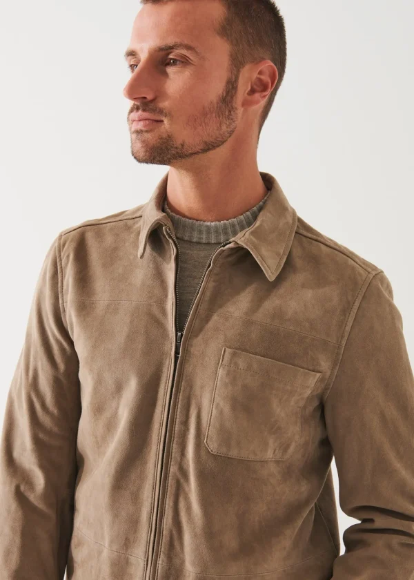 PATRICK ASSARAF Suede Shirt Jacket | Men Outerwear