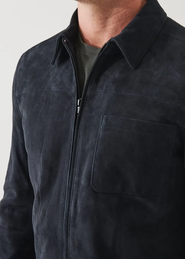 PATRICK ASSARAF Suede Shirt Jacket | Men Outerwear