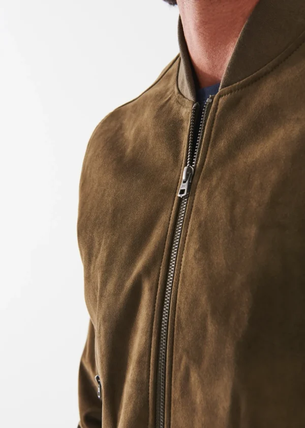 PATRICK ASSARAF Suede Zip Bomber | Men Outerwear