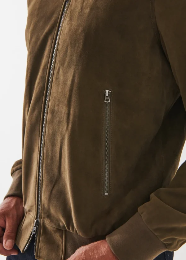 PATRICK ASSARAF Suede Zip Bomber | Men Outerwear