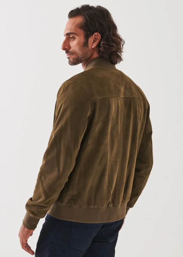 PATRICK ASSARAF Suede Zip Bomber | Men Outerwear