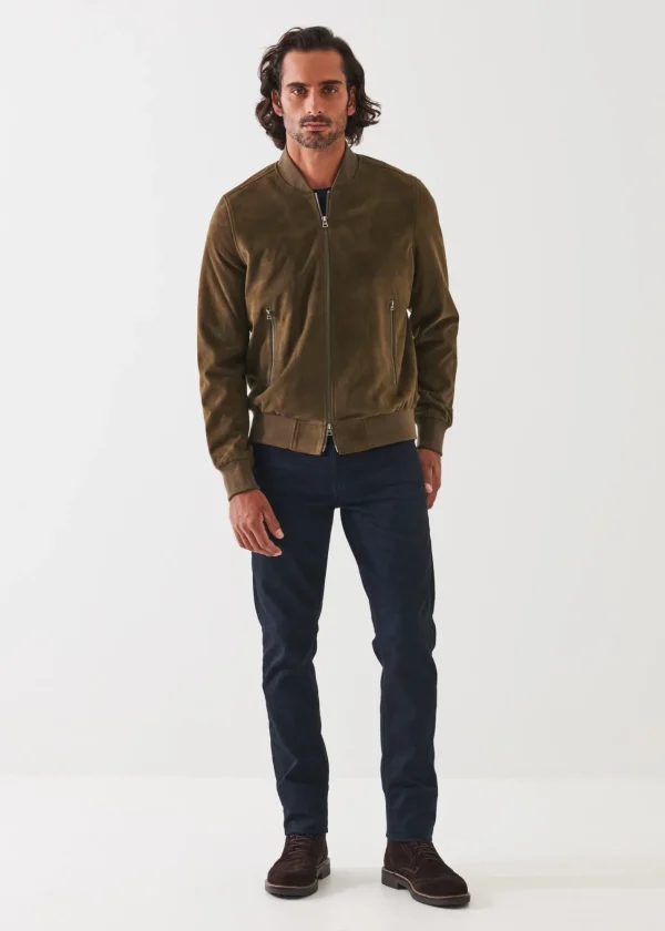 PATRICK ASSARAF Suede Zip Bomber | Men Outerwear