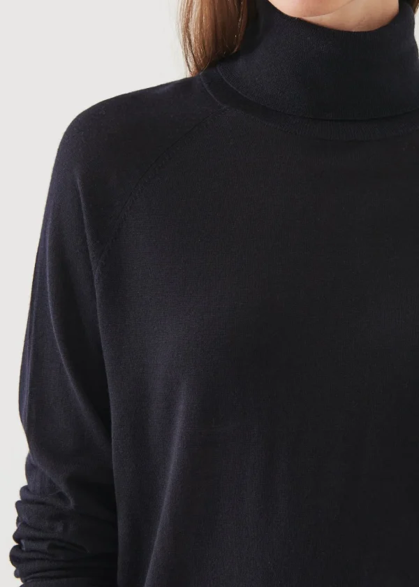 PATRICK ASSARAF Superfine Merino Boyfriend Turtleneck | Women Knitwear