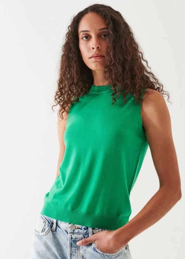 PATRICK ASSARAF Superfine Merino Crew Tank | Women Knitwear