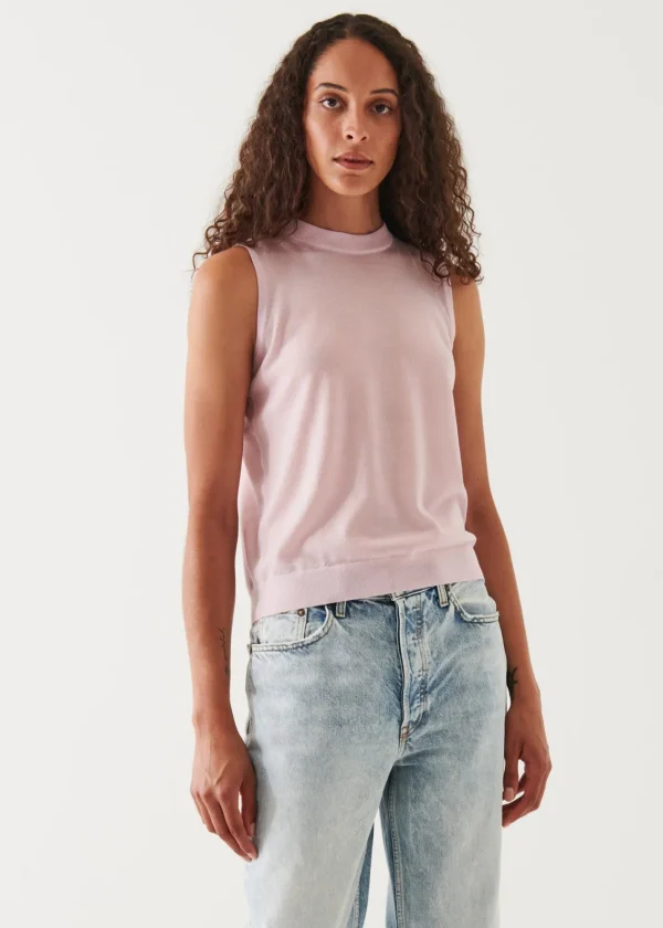 PATRICK ASSARAF Superfine Merino Crew Tank | Women Knitwear