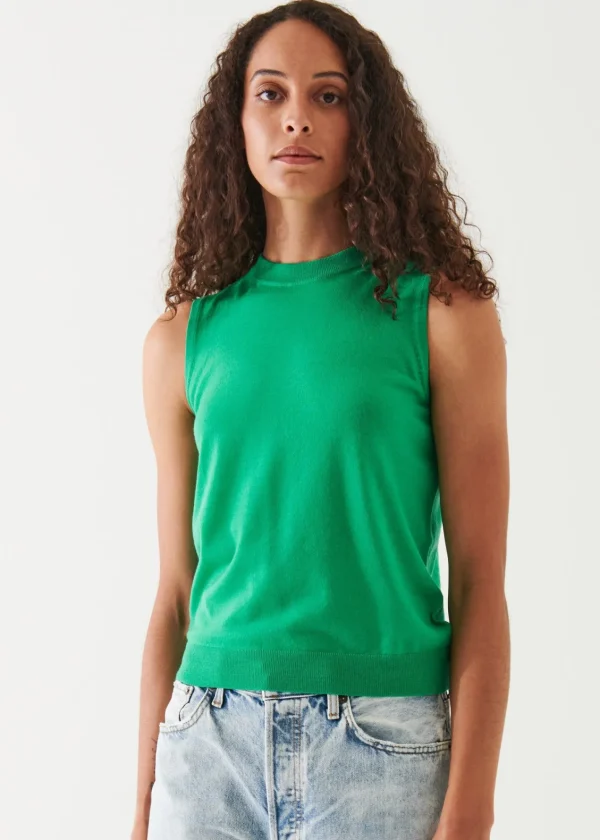 PATRICK ASSARAF Superfine Merino Crew Tank | Women Knitwear