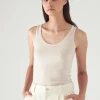 PATRICK ASSARAF Superfine Merino Lyocell Scoop Neck Tank | Women Knitwear