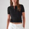 PATRICK ASSARAF Superfine Merino Lyocell Short Sleeve Polo | Women Polos