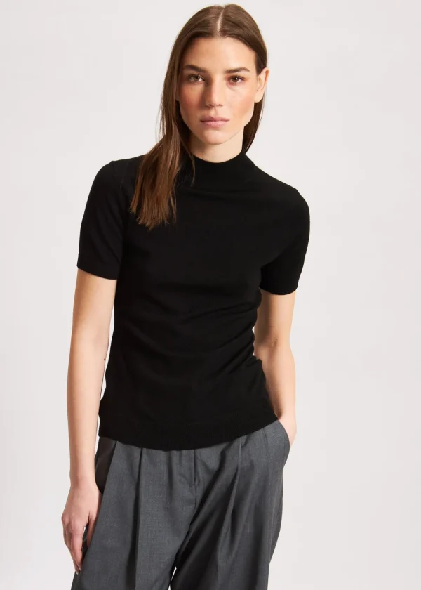 PATRICK ASSARAF Superfine Merino Mock Neck | Women Knitwear