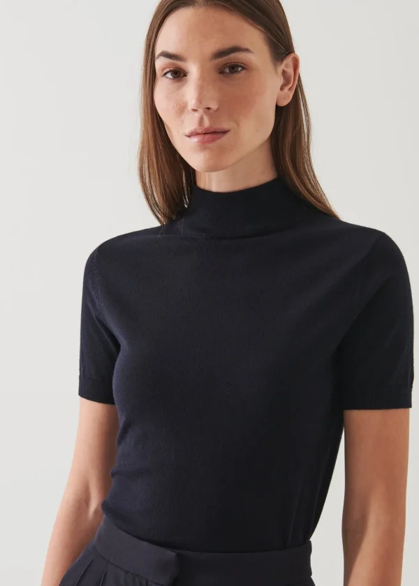 PATRICK ASSARAF Superfine Merino Mock Neck | Women Knitwear