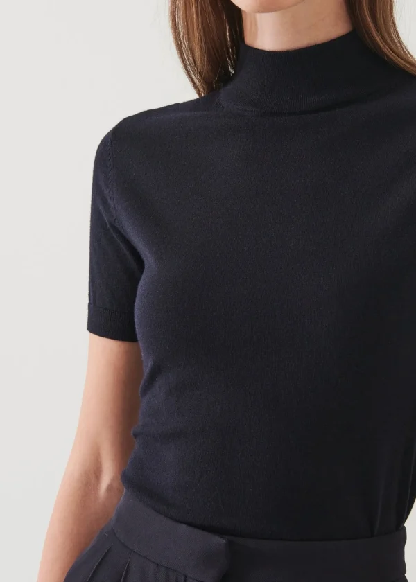 PATRICK ASSARAF Superfine Merino Mock Neck | Women Knitwear