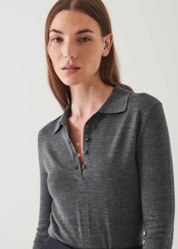 PATRICK ASSARAF Superfine Merino Polo | Women Knitwear