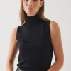 PATRICK ASSARAF Superfine Merino Sleeveless Turtleneck | Women Knitwear