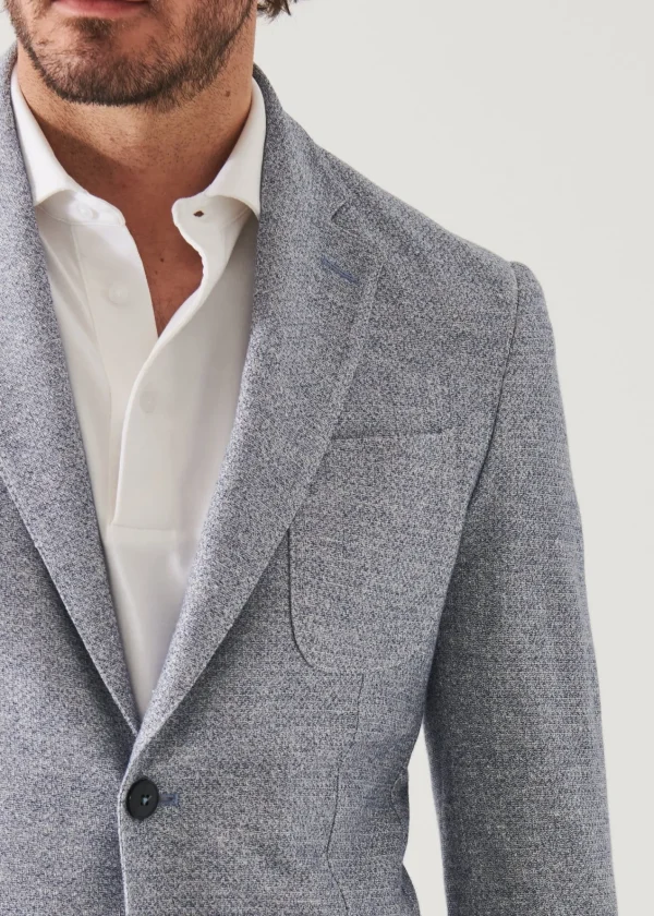 PATRICK ASSARAF Textured Cotton Linen Blend Blazer | Men Blazers