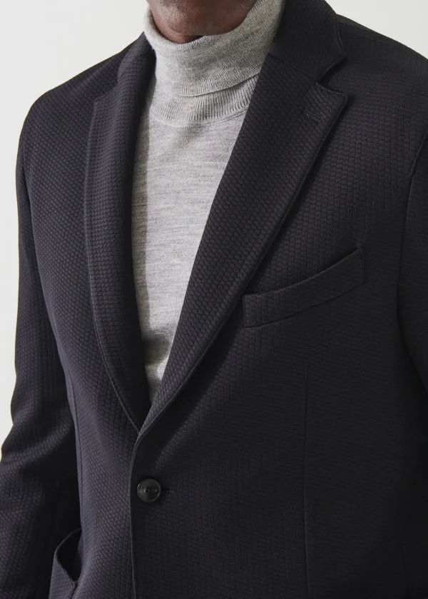 PATRICK ASSARAF Textured Nylon Two-Button Blazer | Men Blazers