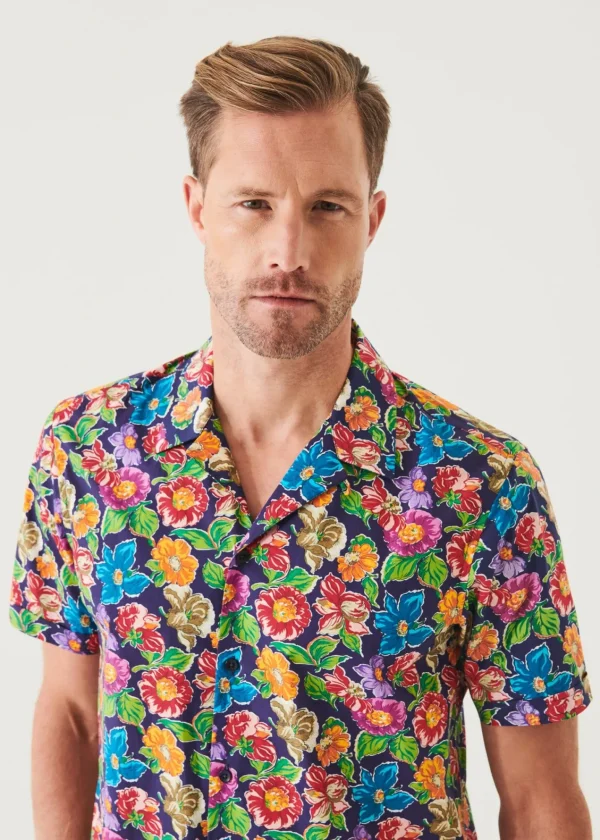 PATRICK ASSARAF Tropical Camp Collar Shirt | Men Shirts