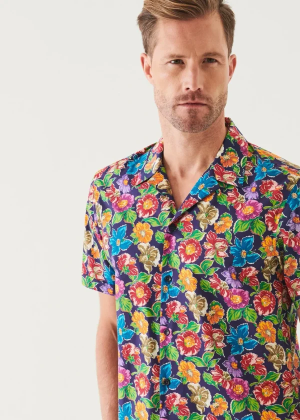 PATRICK ASSARAF Tropical Camp Collar Shirt | Men Shirts