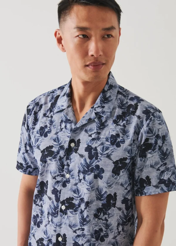 PATRICK ASSARAF Tropical Floral Print Camp Collar Shirt | Men Shirts