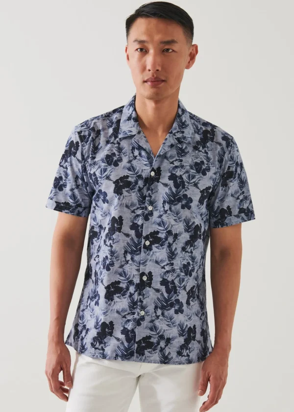 PATRICK ASSARAF Tropical Floral Print Camp Collar Shirt | Men Shirts