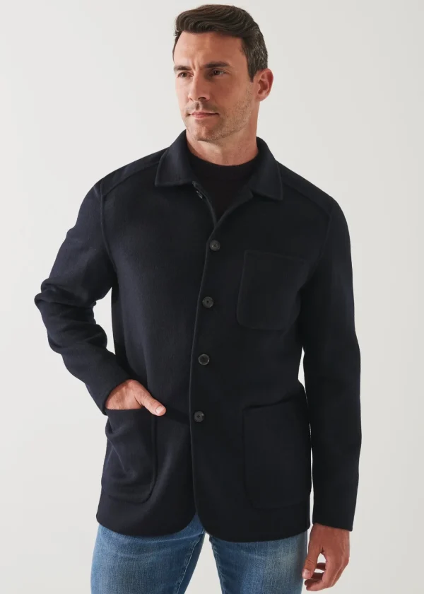 PATRICK ASSARAF Wool Cashmere Chore Jacket | Men Outerwear