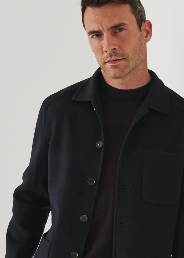 PATRICK ASSARAF Wool Cashmere Chore Jacket | Men Outerwear