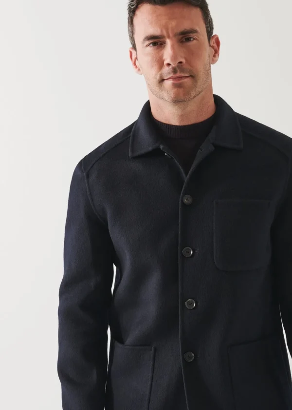 PATRICK ASSARAF Wool Cashmere Chore Jacket | Men Outerwear