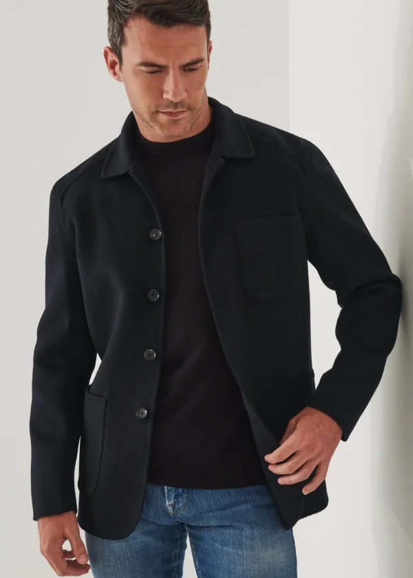 PATRICK ASSARAF Wool Cashmere Chore Jacket | Men Outerwear