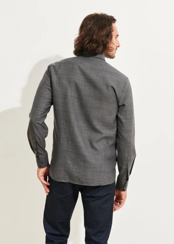 PATRICK ASSARAF Wool Houndstooth Shirt | Men Shirts