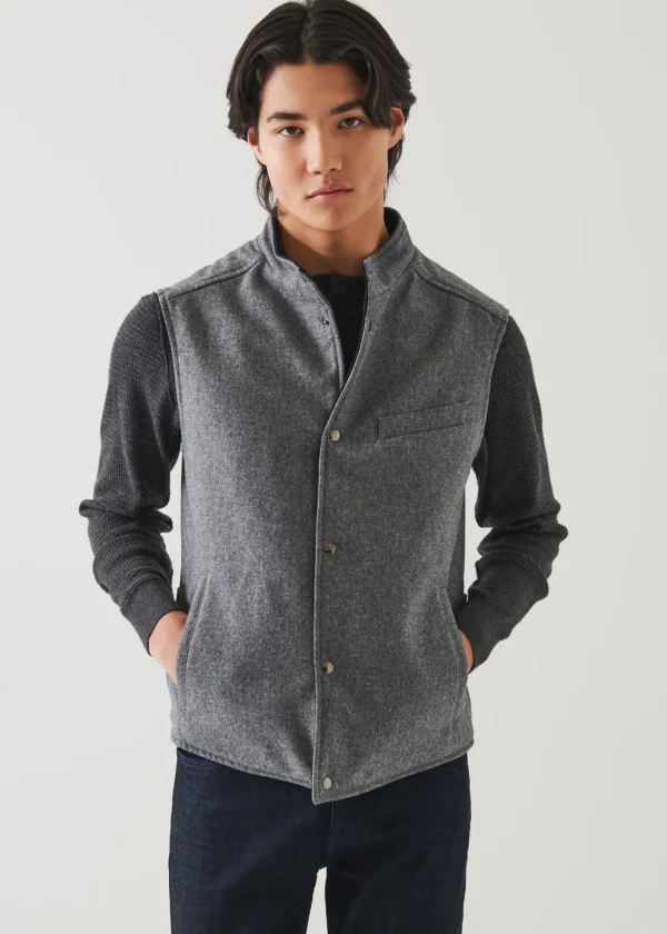 PATRICK ASSARAF Wool Reversible Vest | Men Outerwear