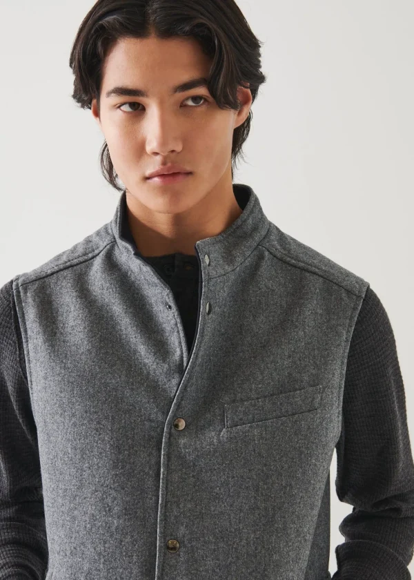 PATRICK ASSARAF Wool Reversible Vest | Men Outerwear