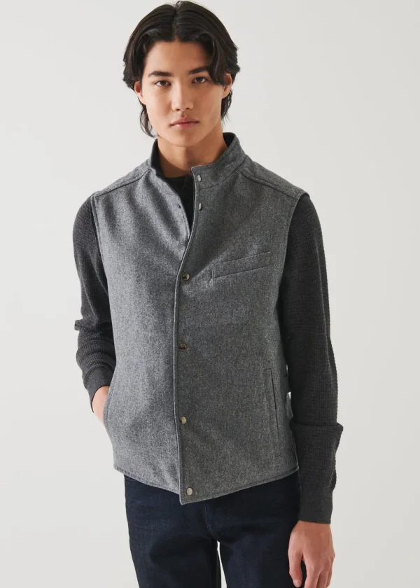 PATRICK ASSARAF Wool Reversible Vest | Men Outerwear