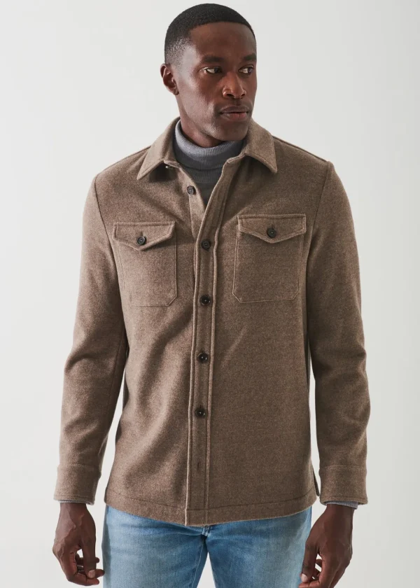 PATRICK ASSARAF Wool Shirt Jacket | Men Shirt Jackets