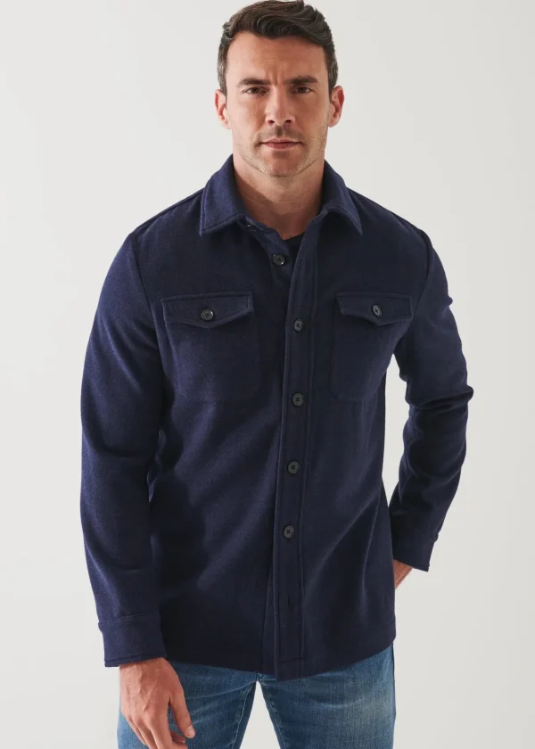 PATRICK ASSARAF Wool Shirt Jacket | Men Outerwear