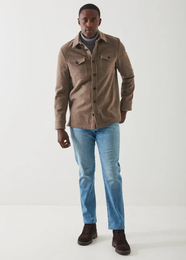 PATRICK ASSARAF Wool Shirt Jacket | Men Outerwear