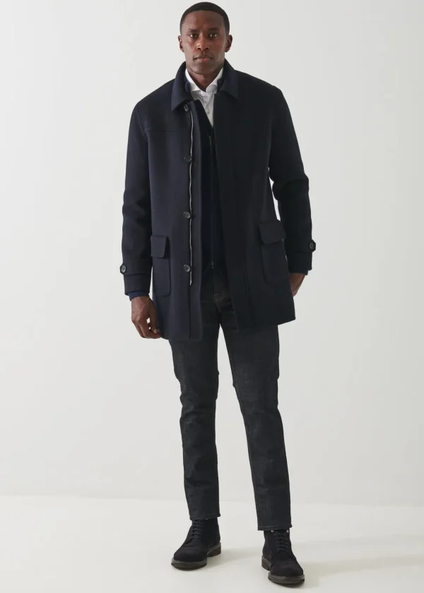 PATRICK ASSARAF Wool-Cashmere Car Coat | Men Outerwear